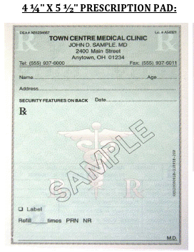 Portrait Prescription RX Pad